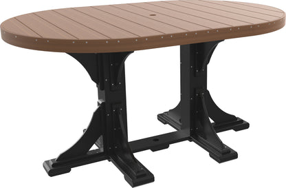 LuxCraft P46OT — Antique Mahogany / Black — Counter Height