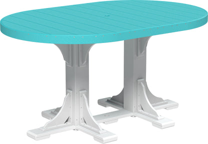 LuxCraft P46OT — Aruba Blue / White — Counter Height