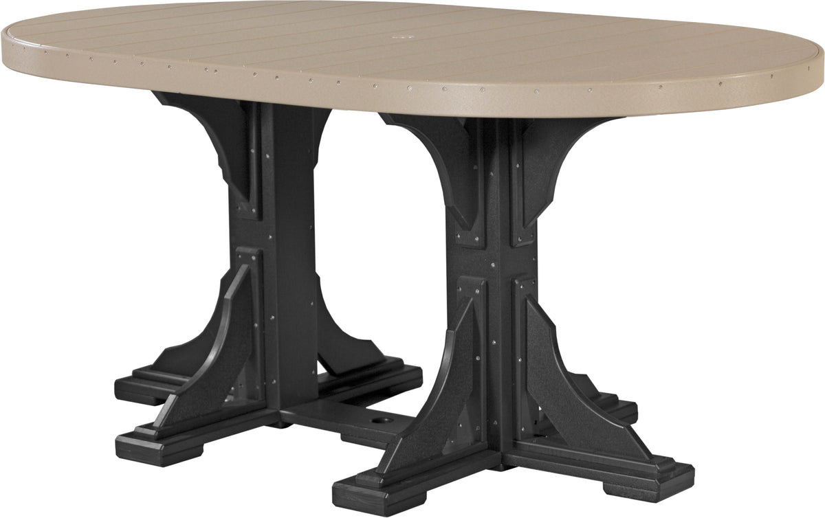 LuxCraft P46OT — Weatherwood / Black — Counter Height
