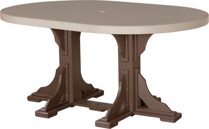 LuxCraft P46OT — Weatherwood / Chestnut Brown — Counter Height