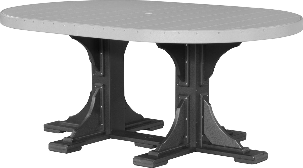LuxCraft P46OT — Dove Gray / Black — Dining Height