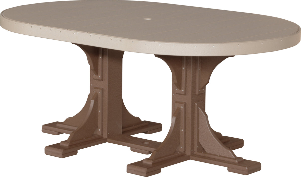 LuxCraft P46OT — Weatherwood / Chestnut Brown — Dining Height
