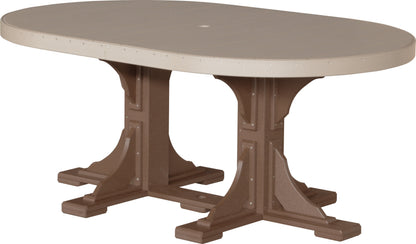 LuxCraft P46OT — Weatherwood / Chestnut Brown — Dining Height