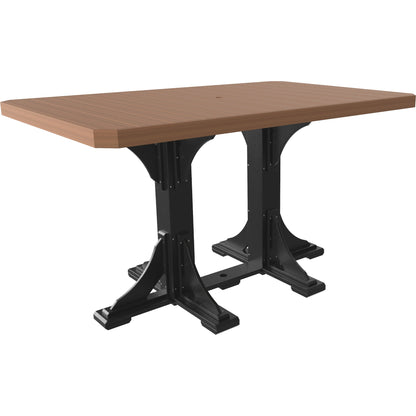 LuxCraft P46RT — Antique Mahogany / Black — Bar Height