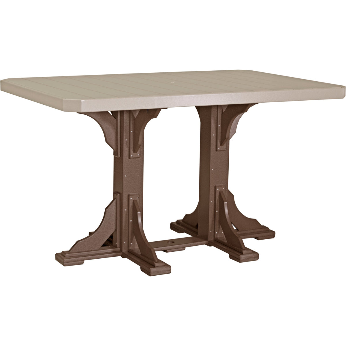 LuxCraft P46RT — Weatherwood / Chestnut Brown — Bar Height
