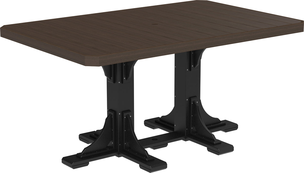 LuxCraft P46RT — Brazilian Walnut / Black — Counter Height