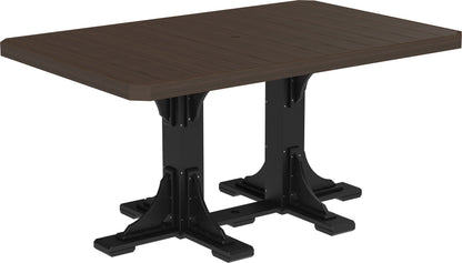 LuxCraft P46RT — Brazilian Walnut / Black — Counter Height