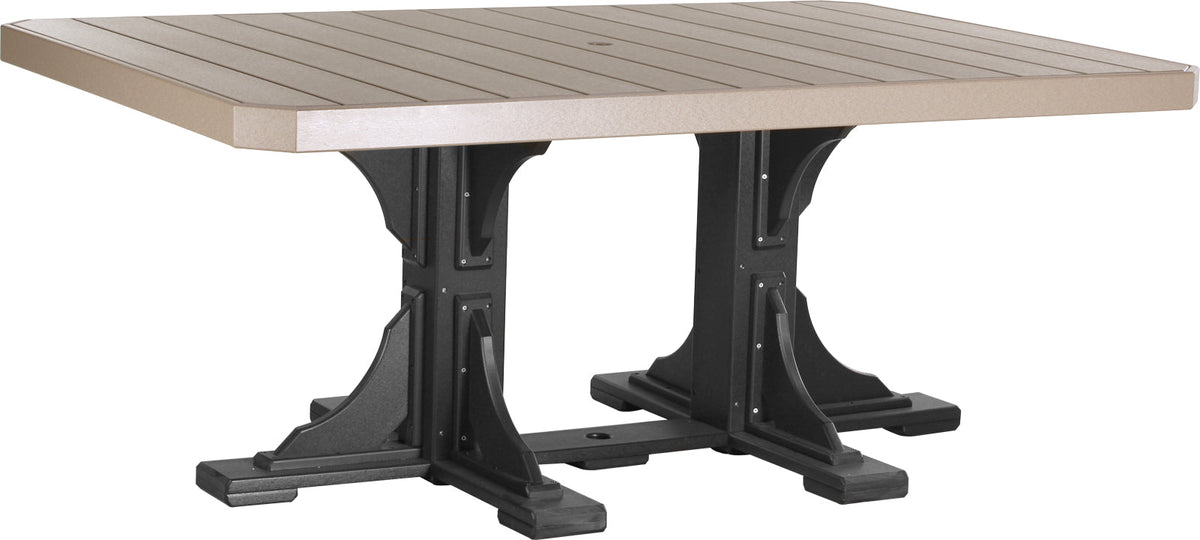 LuxCraft P46RT — Weatherwood / Black — Dining Height