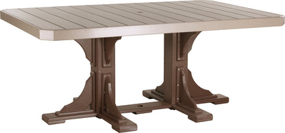 LuxCraft P46RT — Weatherwood / Chestnut Brown — Dining Height