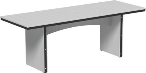 LuxCraft UDT38R — Counter Height / Dove Gray & Black; original 2026 manufacturer catalog image
