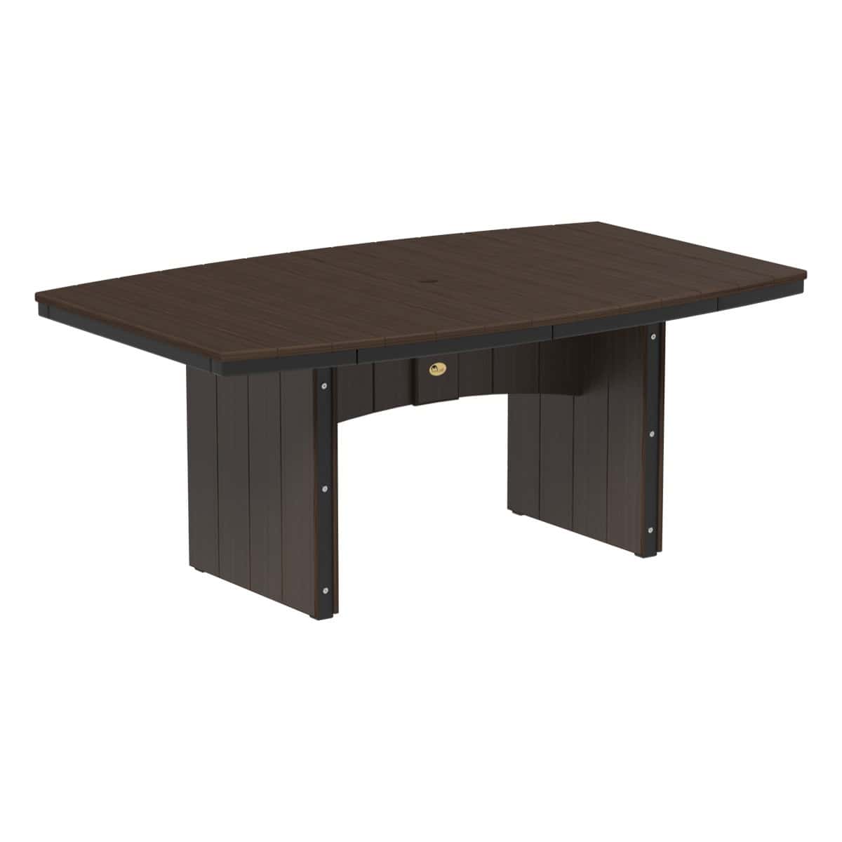 LuxCraft UDT46O — Brazilian Walnut & Black — Dining Height