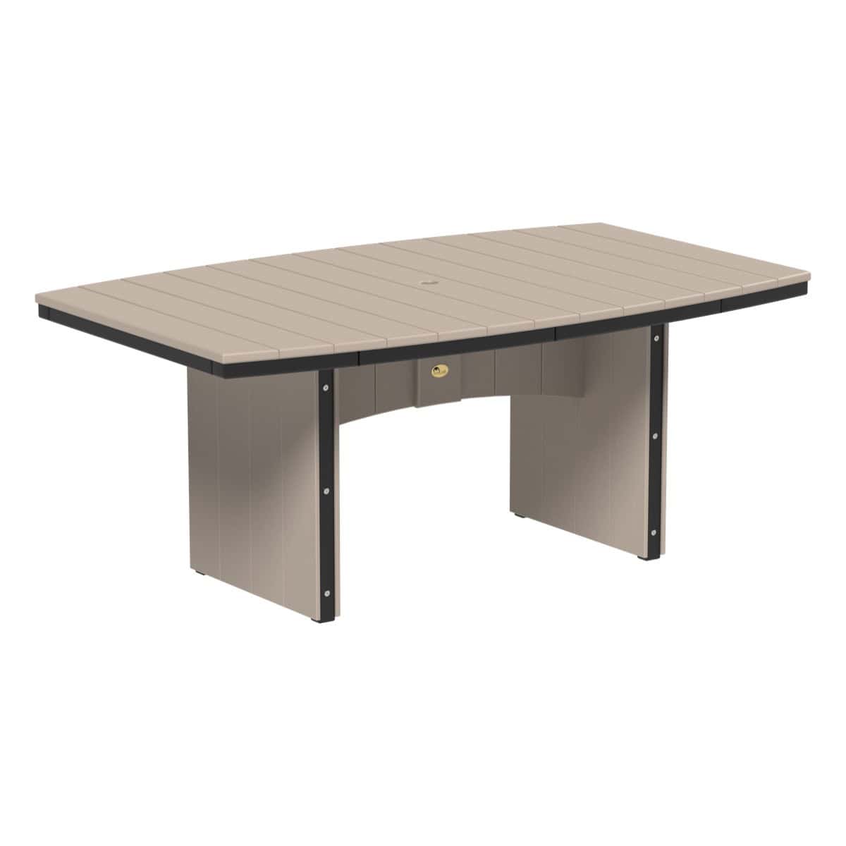 LuxCraft UDT46O — Weatherwood & Black — Dining Height