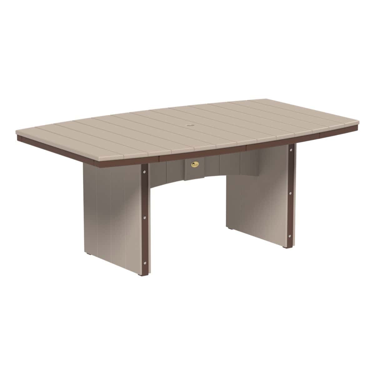LuxCraft UDT46O — Weatherwood & Chestnut Brown — Dining Height