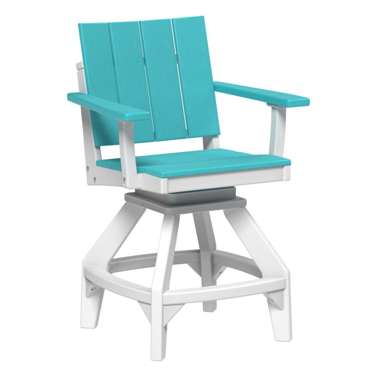 LuxCraft USWC — Counter Height / Aruba Blue & White