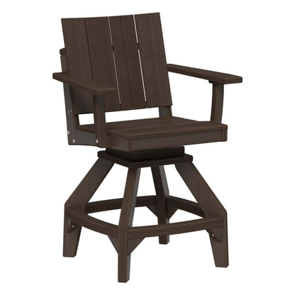 LuxCraft Urban Swivel Chair, counter height, Brazilian Walnut, USWCCBZW