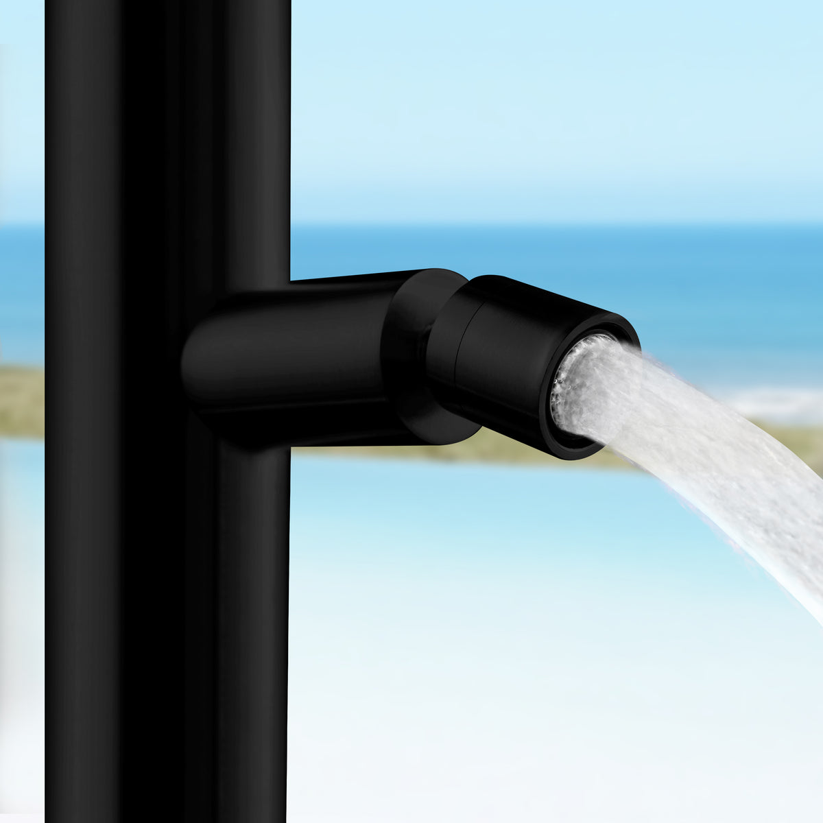 MODLAND RB1341 supplier detail: Matte-black lower rinse spout running water