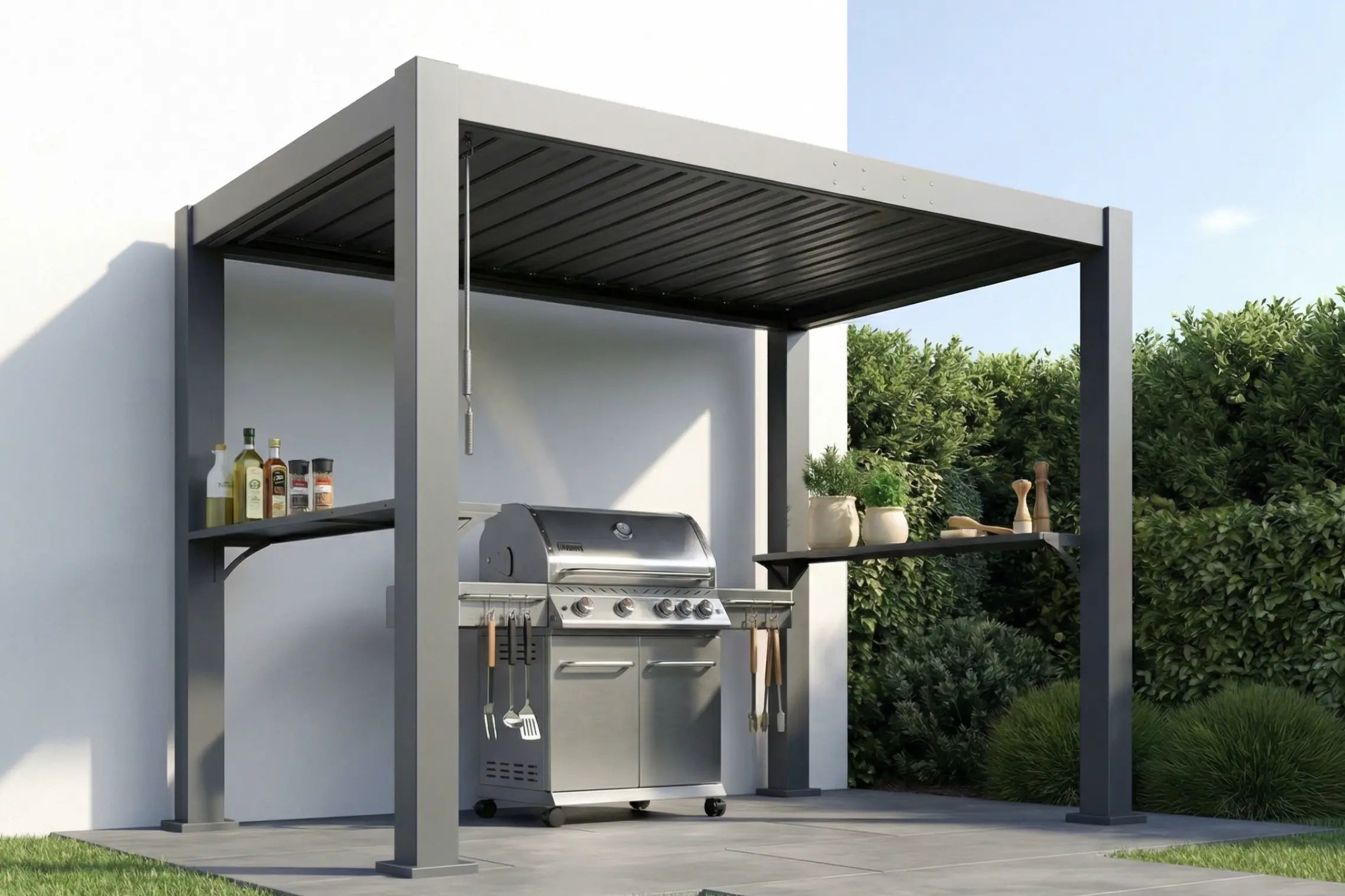 LUXOR™ Grill Louvered Pergola