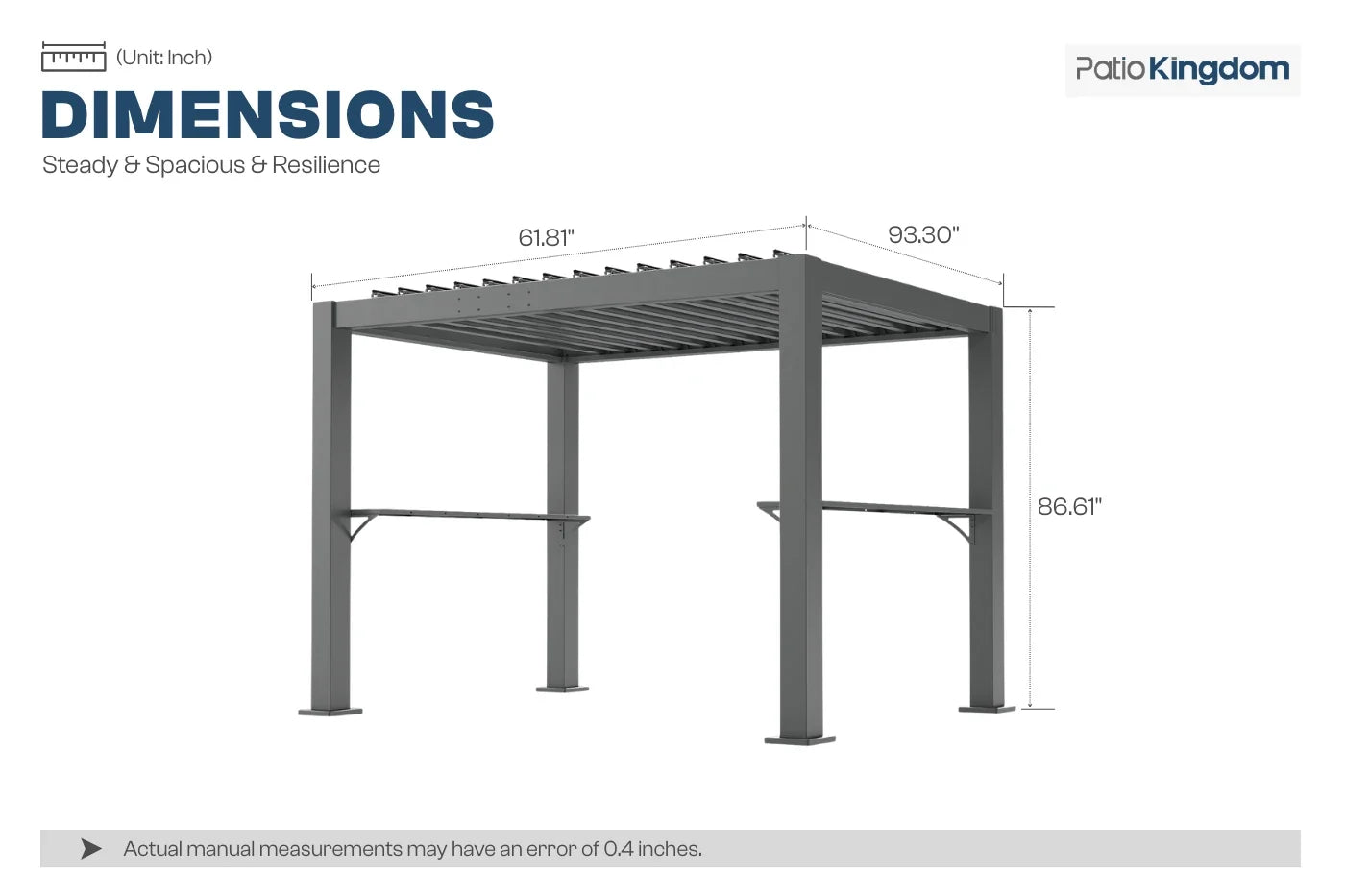 LUXOR™ Grill Louvered Pergola