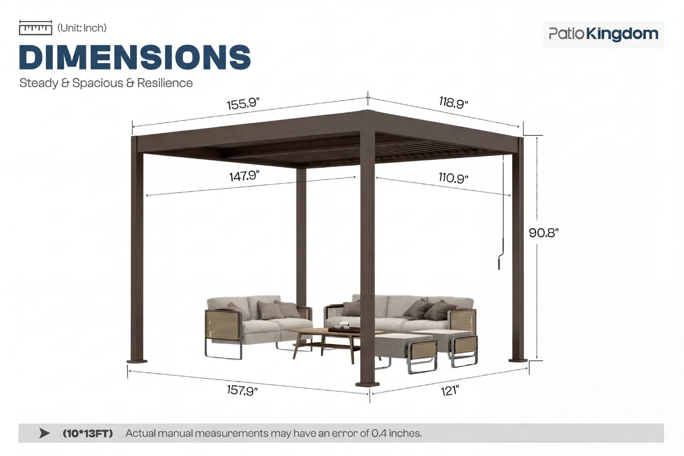 Luxor™ Louvered Pergola