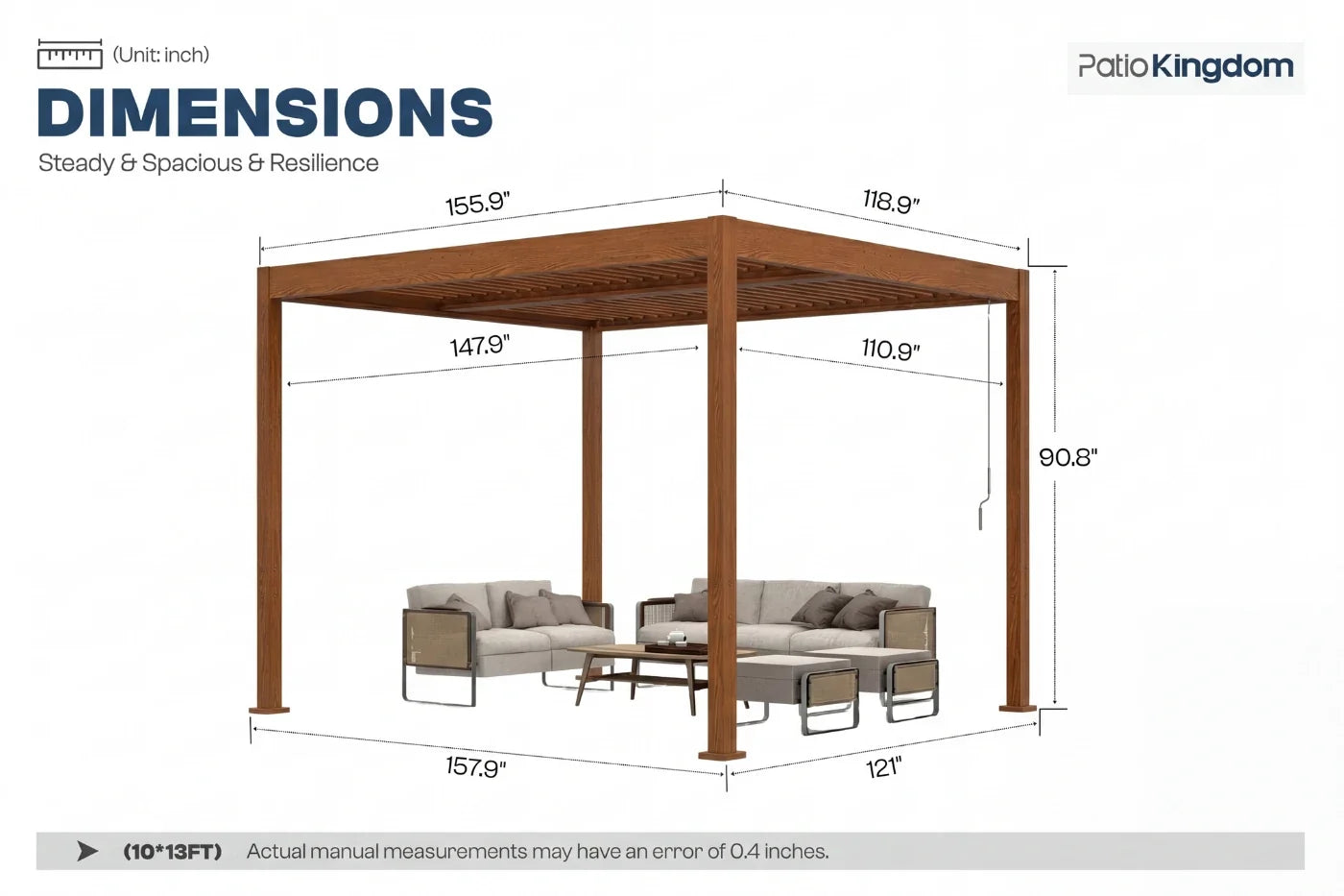 Luxor™ Louvered Pergola