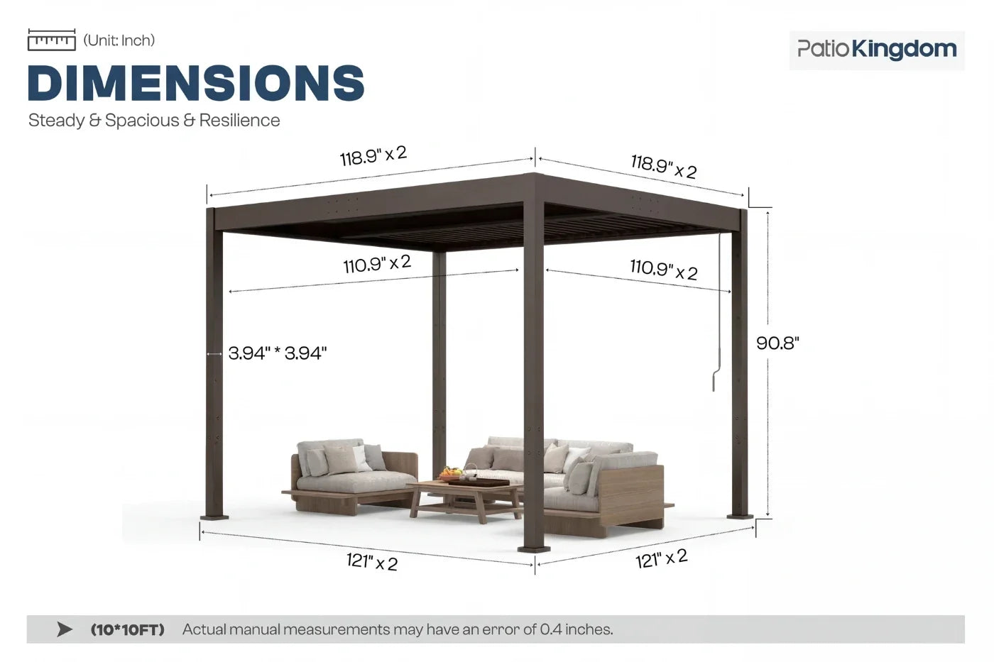 Luxor™ Louvered Pergola