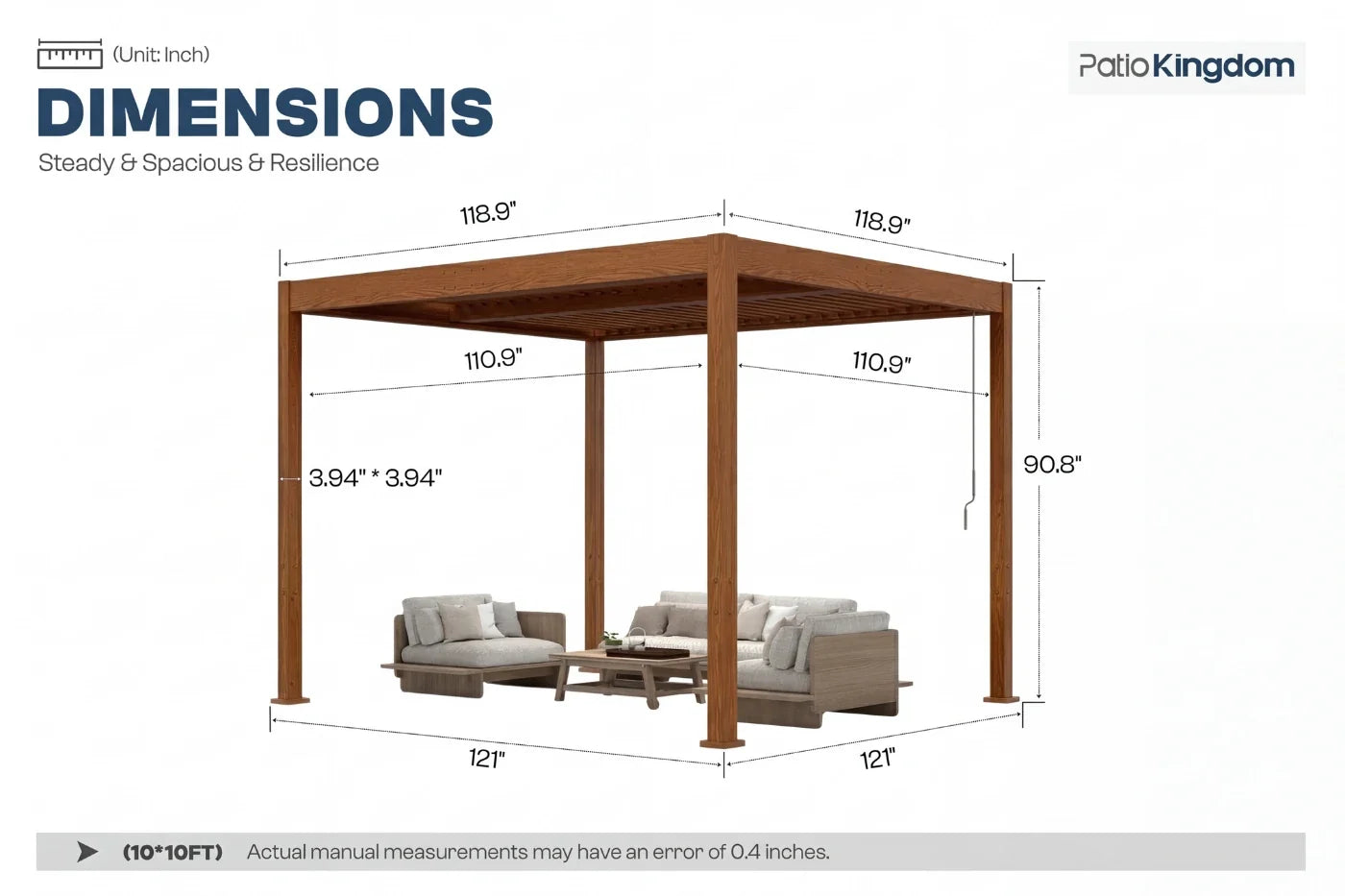 Luxor™ Louvered Pergola