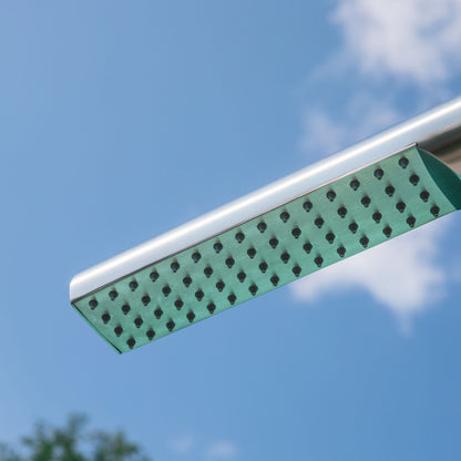 Rain Therapy Rectangular Rain Head and Hand Shower – PS PH-1057, manufacturer photograph: rectangular rain head detail
