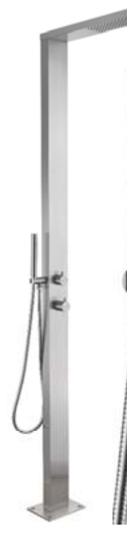 Rain Therapy Rectangular Rain Head and Shower Wand – PS PH-1100 supplier product photo
