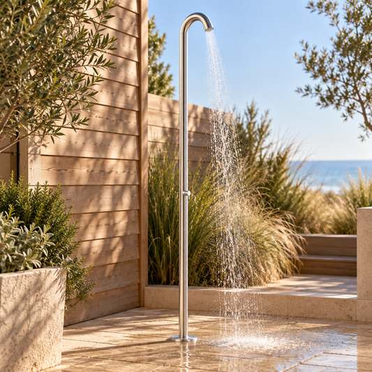 Rain Therapy Timed Cold-Water Shower – PS PH-1105 in an outdoor lifestyle scene