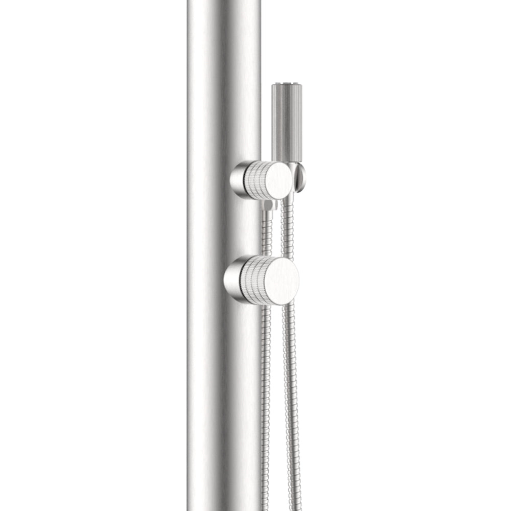Rain Therapy Curved Rain Head and Shower Wand – PS PH-9020: Shower-column control detail