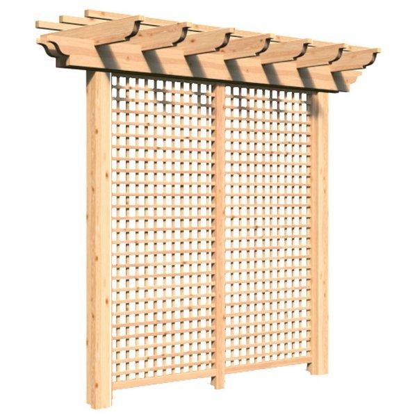 Red Cedar Monterrey Pergola with Lattice