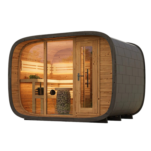 The Muskoka Sauna Co Leil Round Cube Double Sauna