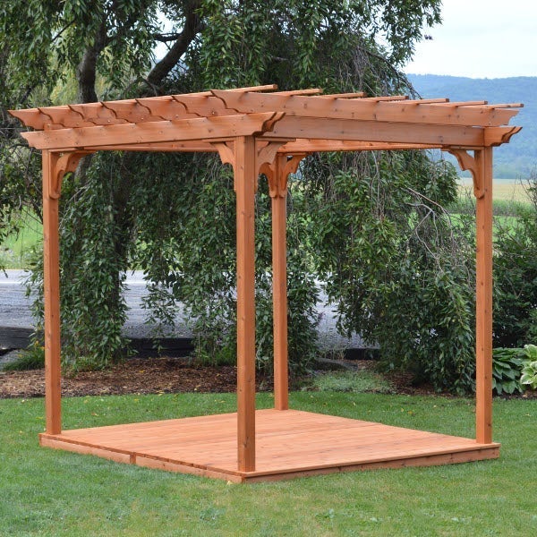 Western Red Cedar Pergola with Deck & Swing Hangers