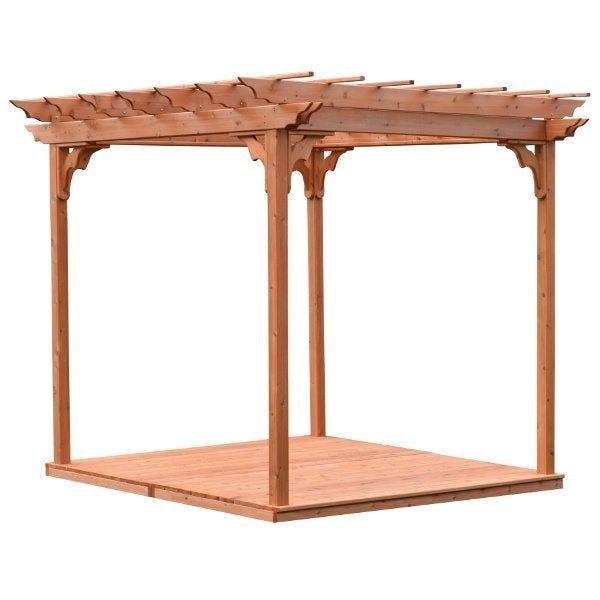 Western Red Cedar Pergola with Deck & Swing Hangers