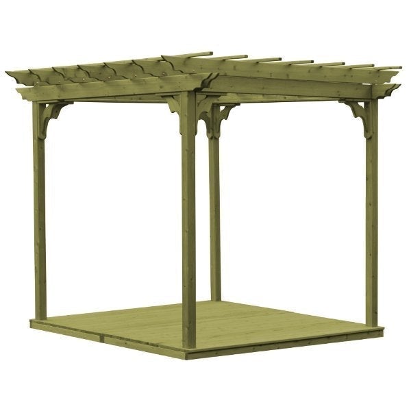 Western Red Cedar Pergola with Deck & Swing Hangers