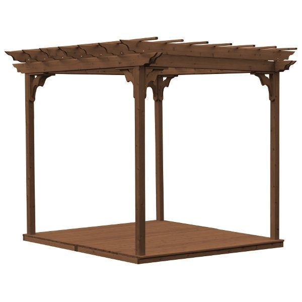 Western Red Cedar Pergola with Deck & Swing Hangers