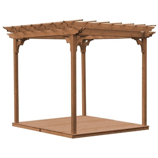 Western Red Cedar Pergola with Deck & Swing Hangers
