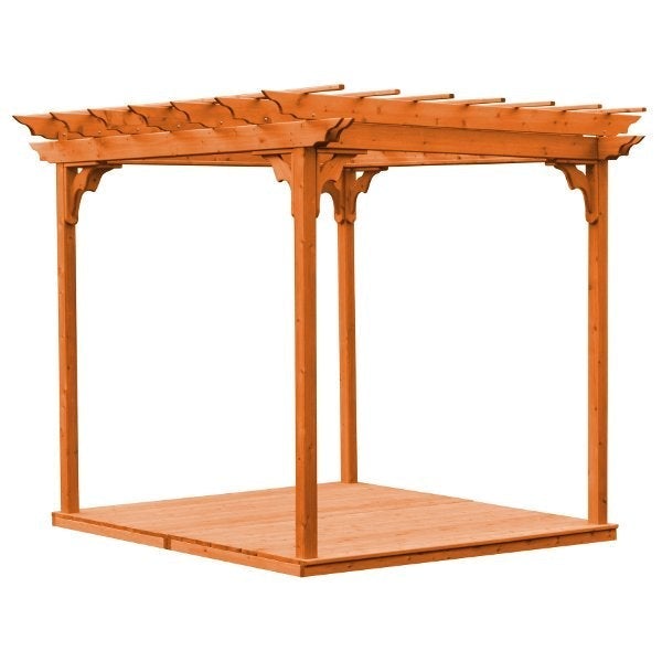 Western Red Cedar Pergola with Deck & Swing Hangers