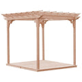 Western Red Cedar Pergola with Deck & Swing Hangers