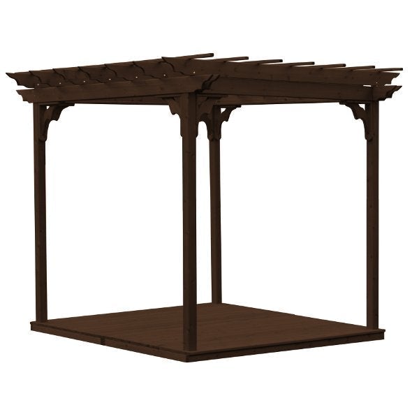 Western Red Cedar Pergola with Deck & Swing Hangers