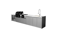 Whistler Black Series 4-Burner Complete Outdoor Kitchen | CBB4-B 5-Module Cooking & Storage Set