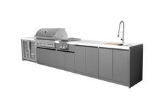 Whistler Stainless 5-Burner Complete Outdoor Kitchen | CBB500 5-Module Cooking & Storage Set