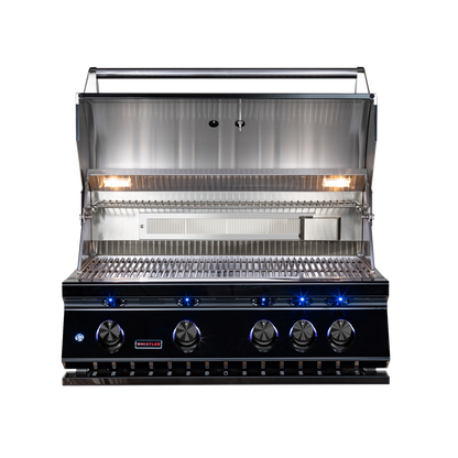 Whistler CBB4-B-LP/NG — open-hood view of cooking area