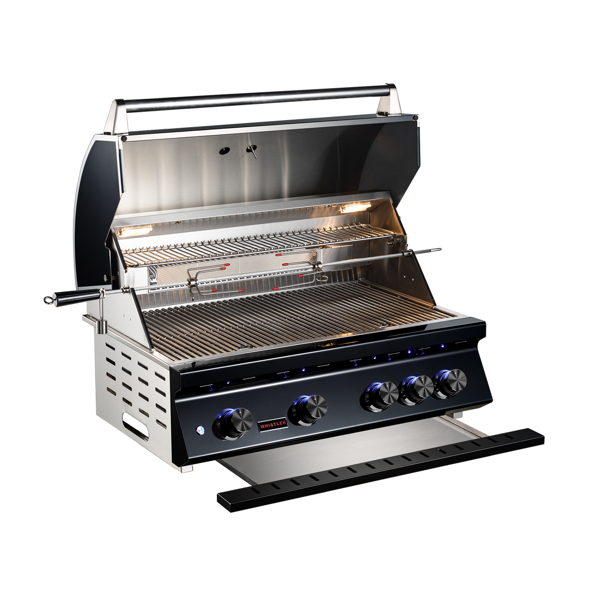 Whistler CBB4-B-LP/NG — three-quarter open-hood view