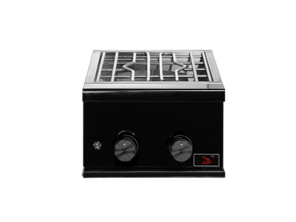 Whistler CBAPB.500-B — front view with lid removed showing cooking grate
