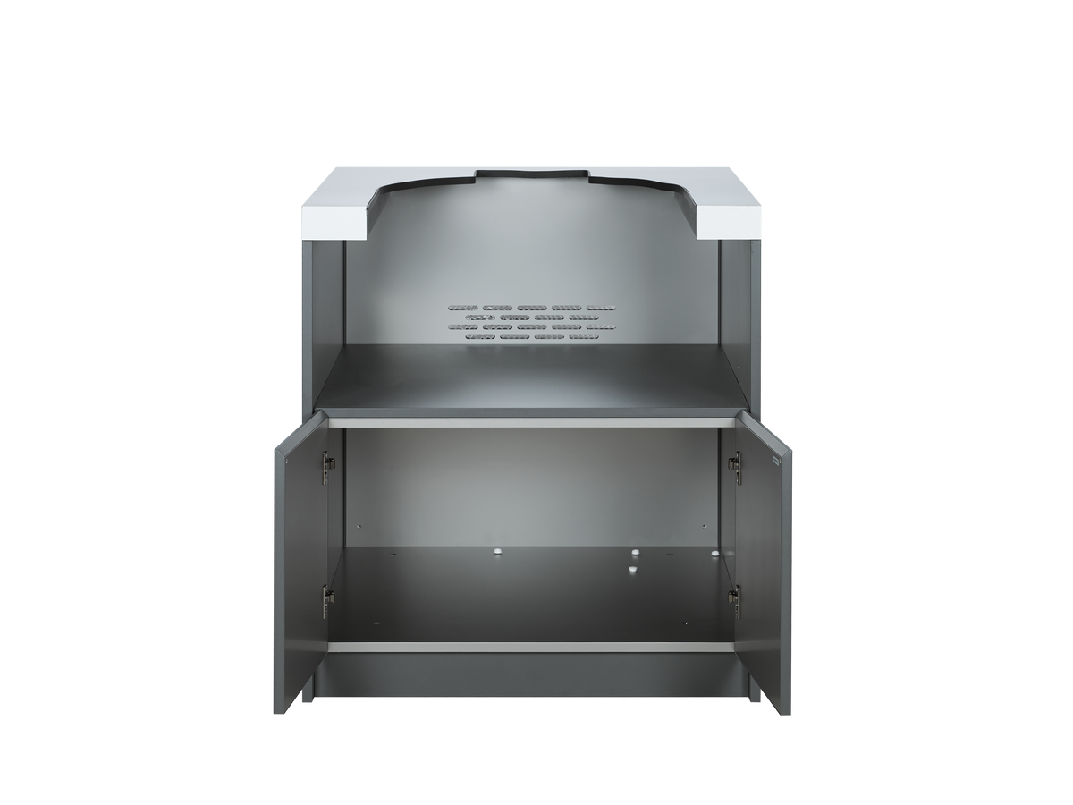 Whistler WMK-CEC-WG — front view with storage compartment open; ceramic smoker sold separately
