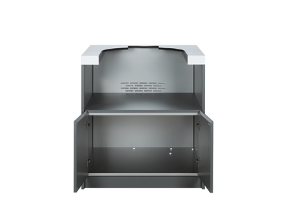 Whistler WMK-CEC-WG — front view with storage compartment open; ceramic smoker sold separately