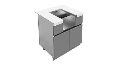Whistler WMK-PBC-WG — rear three-quarter view and burner recess; burner sold separately