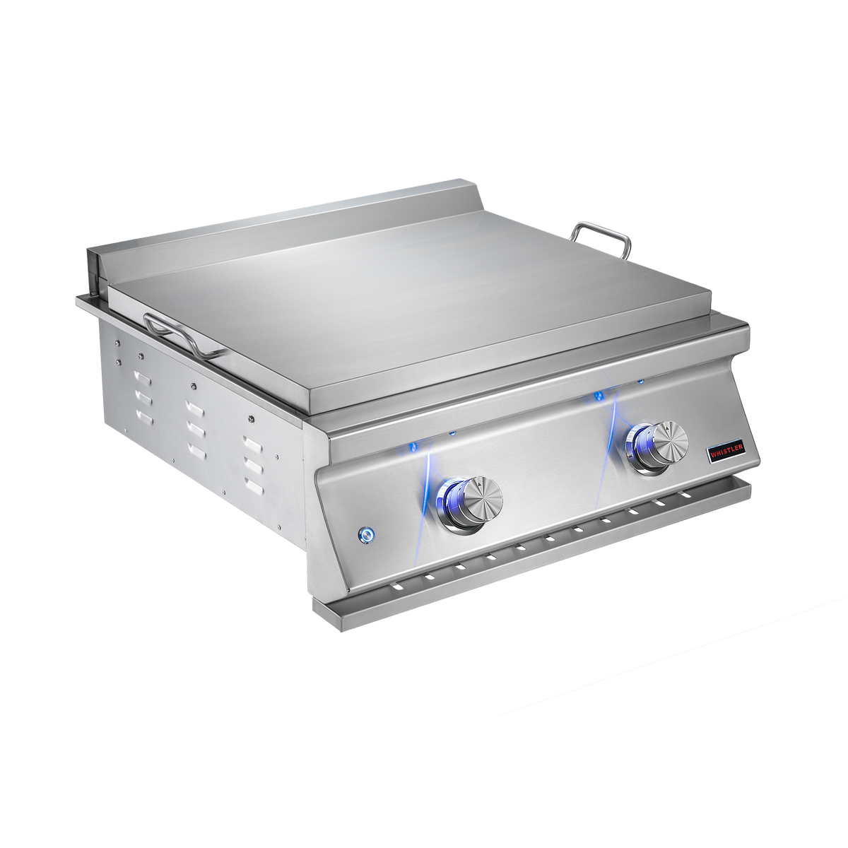 Whistler CBBGD-LP/NG — three-quarter view of flat cooking surface