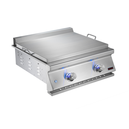 Whistler CBBGD-LP/NG — three-quarter view of flat cooking surface